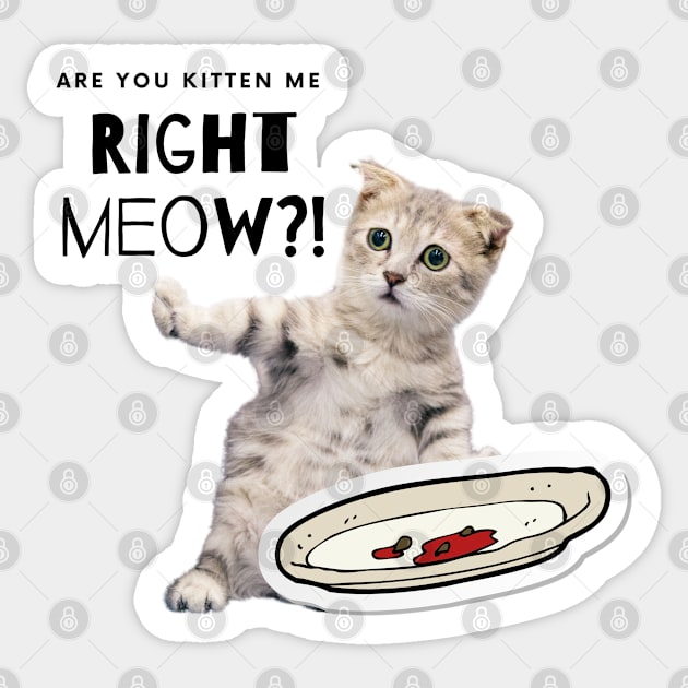 Are you kitten me right meow? Sticker by Don’t Care Co